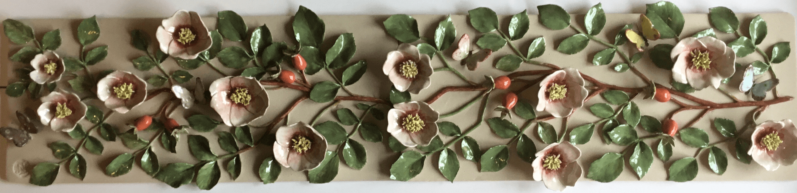 Ceramic flower sculpture